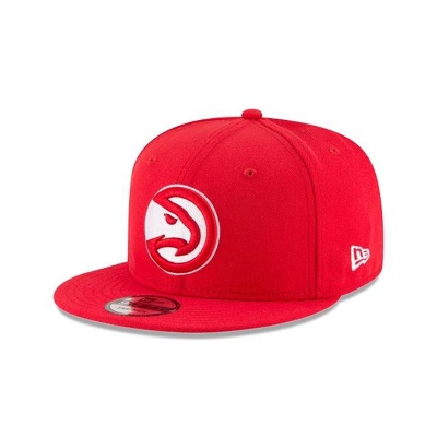 Red Atlanta Hawks Hat - New Era NBA Basic 9FIFTY Snapback Caps USA4592367